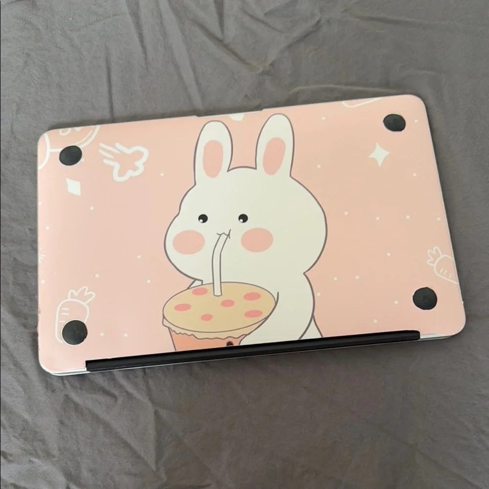 MacBook Air with Pink Keyboard Cover
